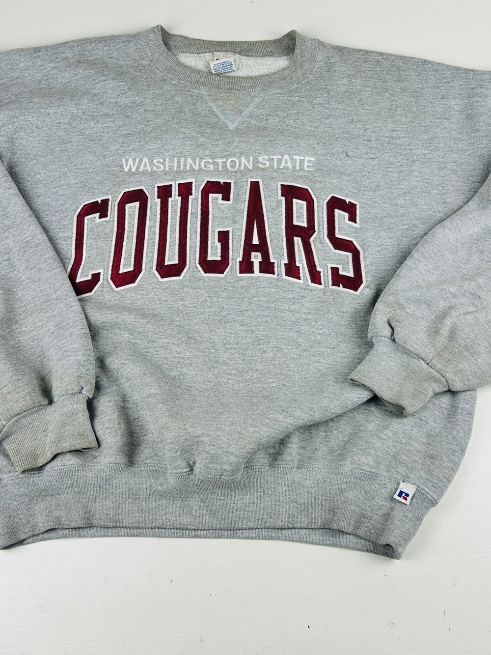 Vintage Russell Athletic Crewneck Sweater WSU Embroidered Made In USA Size XL